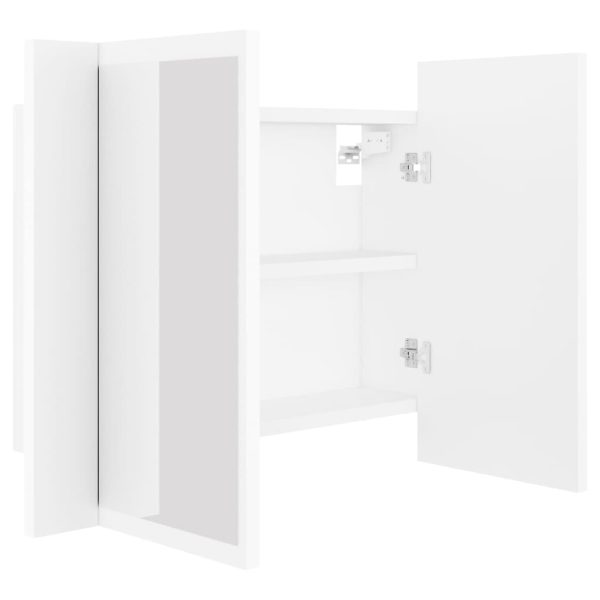 LED Bathroom Mirror Cabinet 60x12x45 cm – White