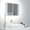 LED Bathroom Mirror Cabinet 60x12x45 cm – White