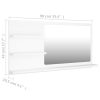 Bathroom Mirror 90×10.5×45 cm Engineered Wood – White