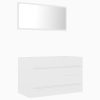 2 Piece Bathroom Furniture Set Engineered Wood – White