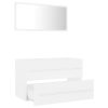 2 Piece Bathroom Furniture Set Engineered Wood – White