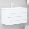 2 Piece Bathroom Furniture Set Engineered Wood – White