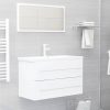 2 Piece Bathroom Furniture Set Engineered Wood – White