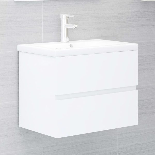 2 Piece Bathroom Furniture Set Engineered Wood – White