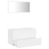 2 Piece Bathroom Furniture Set Engineered Wood – White