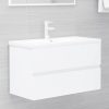 2 Piece Bathroom Furniture Set Engineered Wood – White