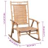 Rocking Chair with cushion Bamboo – Anthracite