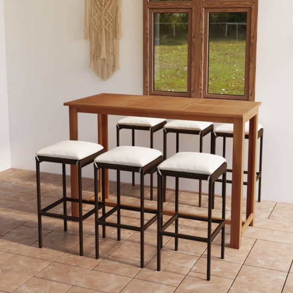 Garden Bar Set with Cushions