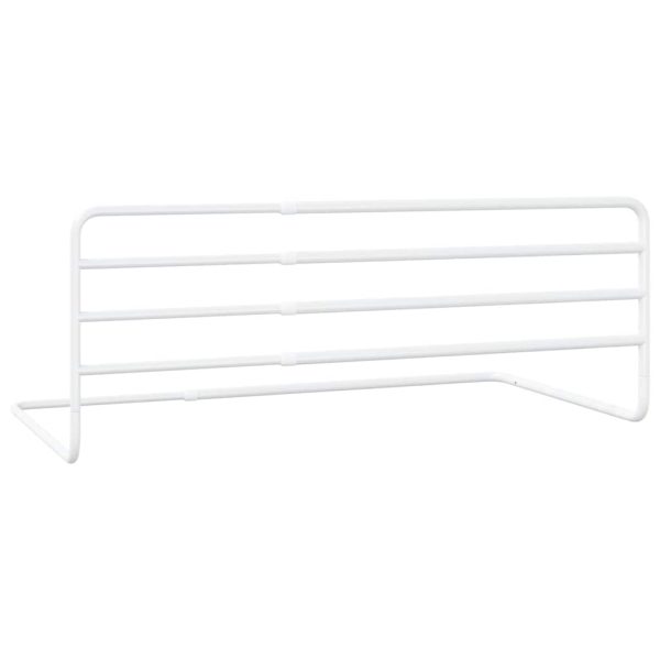 Toddler Safety Bed Rail White (76-137)x55 cm Iron