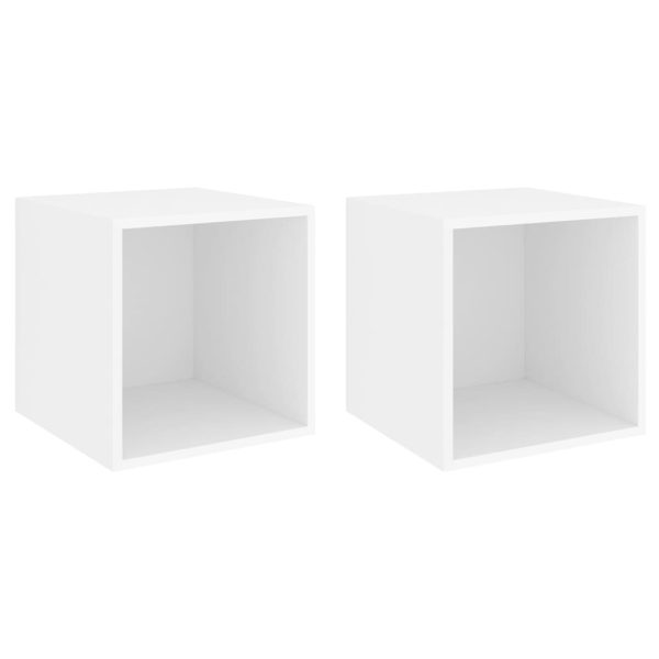 Wall Cabinet 37x37x37 cm Engineered Wood – White, 2