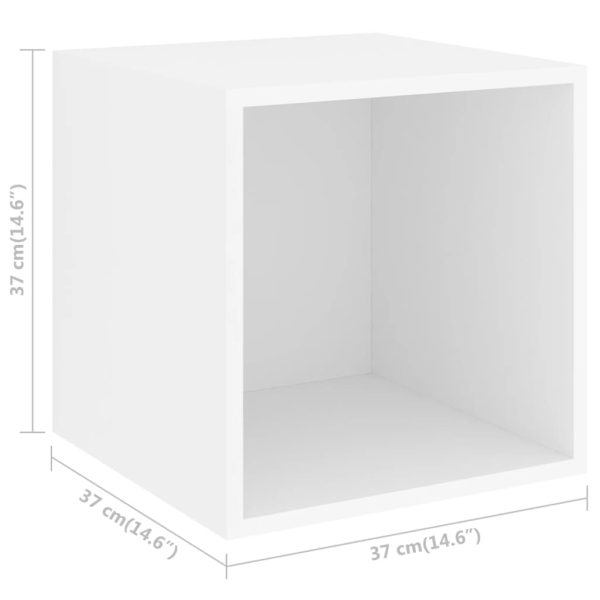 Wall Cabinet 37x37x37 cm Engineered Wood – White, 2