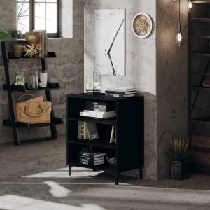 Sideboard 57x35x70 cm Engineered Wood – Black