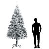 Artificial Christmas Tree with Flocked Snow Green PVC – 300×155 cm