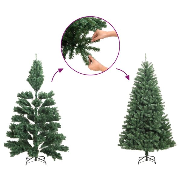 Artificial Christmas Tree with Flocked Snow Green PVC – 300×155 cm