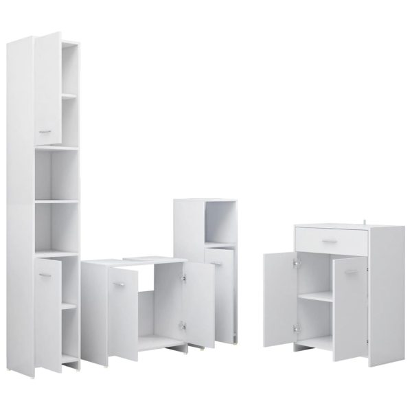 4 Piece Bathroom Furniture Set – White