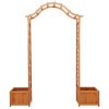 Garden Pergola with Planter Solid Firwood – Brown