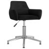 Swivel Dining Chair Black Velvet