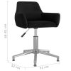 Swivel Dining Chair Black Velvet