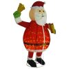 Decorative Christmas Santa Claus Figure LED Luxury Fabric 180 cm