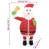 Decorative Christmas Santa Claus Figure LED Luxury Fabric 180 cm