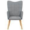 Relaxing Chair Fabric – Light Grey, Without Footrest