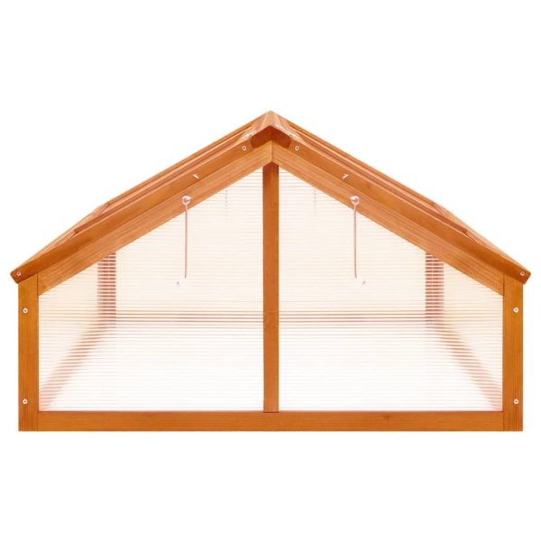 Greenhouse 114x80x50 cm Firwood – Brown