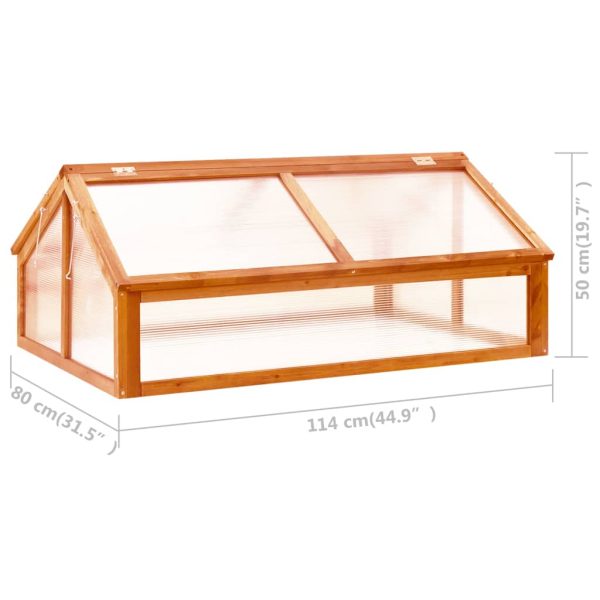 Greenhouse 114x80x50 cm Firwood – Brown