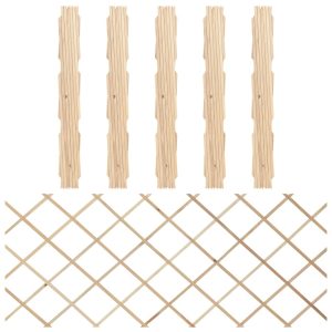 Trellis Fences 5 pcs Solid Firwood