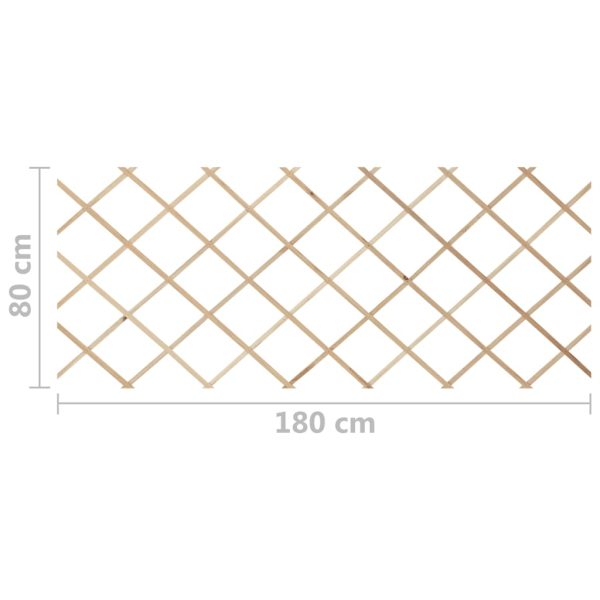 Trellis Fences 5 pcs Solid Firwood – 180×80 cm, Brown