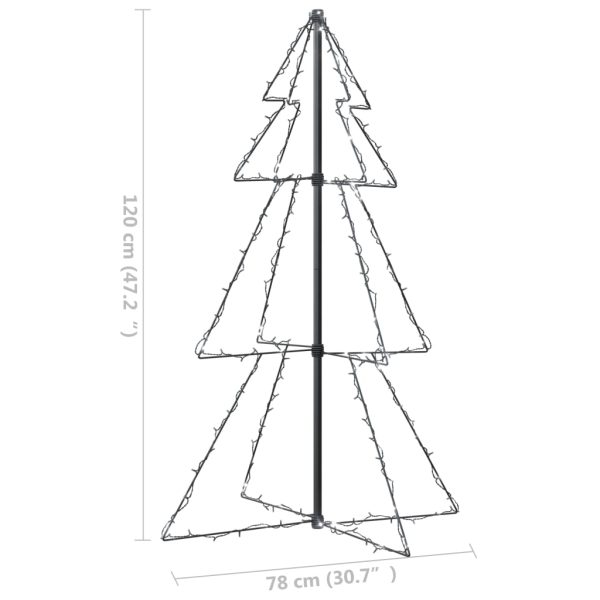 Christmas Cone Tree 160 LEDs Indoor and Outdoor – 120×78 cm, Cold White