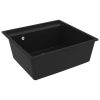 Kitchen Sink with Overflow Hole Granite – Black