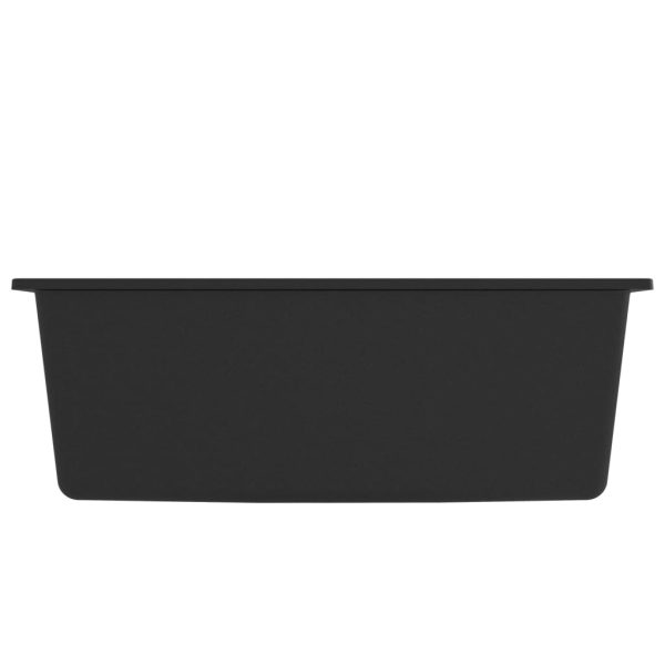 Kitchen Sink with Overflow Hole Granite – Black