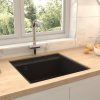 Kitchen Sink with Overflow Hole Granite – Black