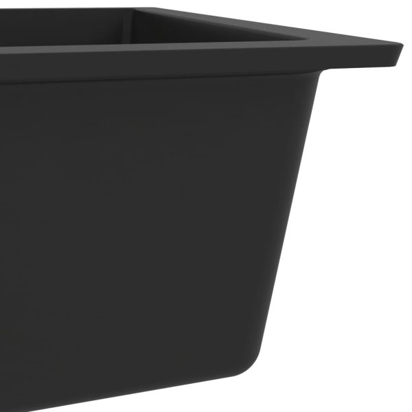 Kitchen Sink with Overflow Hole Granite – Black