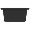 Kitchen Sink with Overflow Hole Black Granite