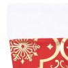 Luxury Christmas Tree Skirt with Sock Red Fabric – 90 cm