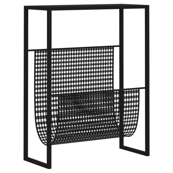 Magazine Rack Black 35x15x45 cm Steel