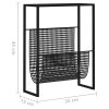 Magazine Rack Black 35x15x45 cm Steel