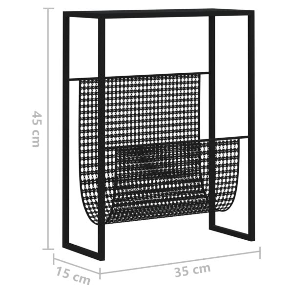 Magazine Rack Black 35x15x45 cm Steel