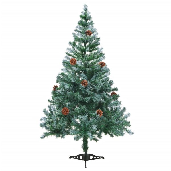 Frosted Christmas Tree with LEDs&Pinecones – 150×70 cm