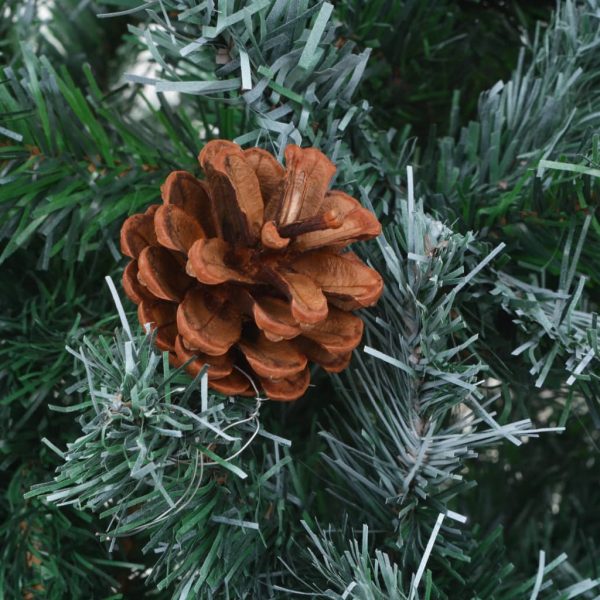 Frosted Christmas Tree with LEDs&Pinecones – 150×70 cm