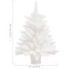 Artificial Christmas Tree with LEDs White – 65×35 cm