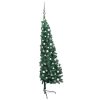 Artificial Half Christmas Tree with LEDs&Ball Set – 150×95 cm, Green and Grey