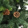 Artificial Christmas Tree with LEDs&Pine Cones – 150×89 cm, Green