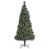 Artificial Christmas Tree with LEDs Green PVC&PE – 150×90 cm, Without Flocked Snow