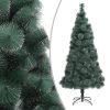 Artificial Christmas Tree with LEDs Green PVC&PE – 150×90 cm, Without Flocked Snow