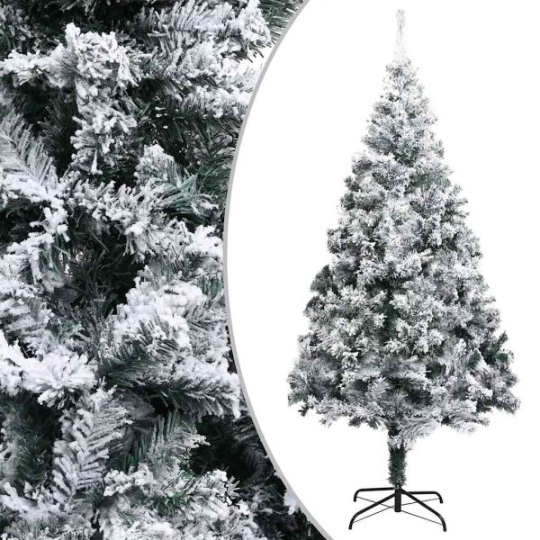 Artificial Christmas Tree LEDs&Ball Set&Flocked Snow Green – 400×190 cm, Gold