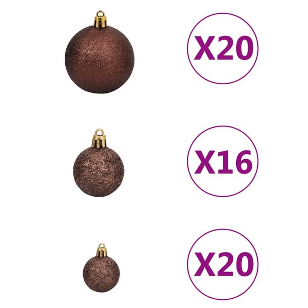 Artificial Christmas Tree LEDs&Ball Set&Flocked Snow Green – 400×190 cm, Gold