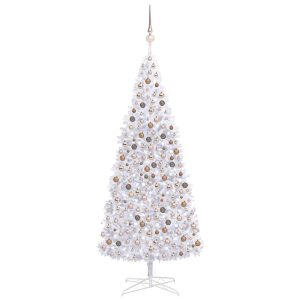 Artificial Christmas Tree with LEDs&Ball Set LEDs Green – 400×190 cm, White and Rose