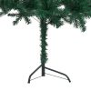 Corner Artificial Christmas Tree LEDs&Ball Set PVC – 150×55 cm, Green and Grey